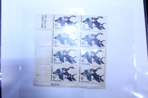 U.S. Stamps 1968 Commemorative Scott #1362 - 8 Stamp Block Waterfowl Conservatio - Picture 4 of 12