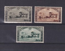 BELGIUM 1935, Sc #B166-B168, Stagecoach, MNH