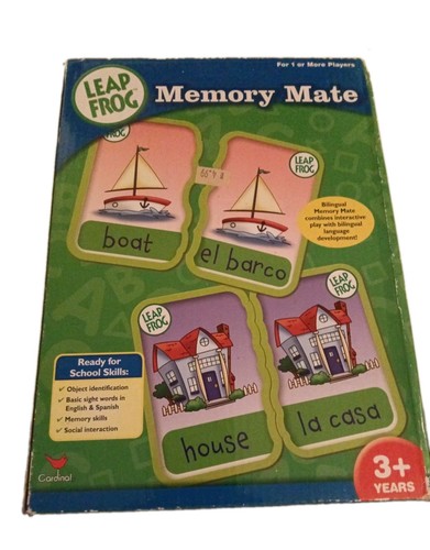 Leapfrog Bilingual Memory Mate Game English Spanish Homeschool Second Language