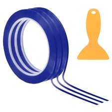 3pcs 1/8" x 72 Yard Whiteboard Tape Dry Erase Tape with Scraper Blue