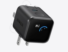 Anker Nano Wall Charger 45W, Smart Display, 180  Foldable 