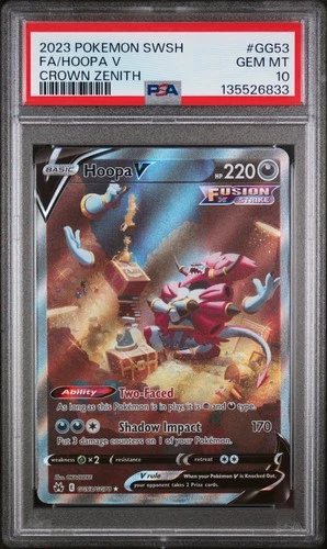 PSA 10 Hoopa V Secret Illustration Rare #GG53 2023 Crown Zenith 135526833