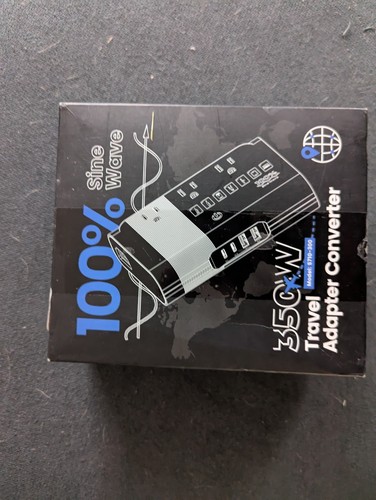 350W Travel Adapter 220V to 110V Converter Pure Sine Wave, 7 IN 1 New Open Box - Picture 2 of 6