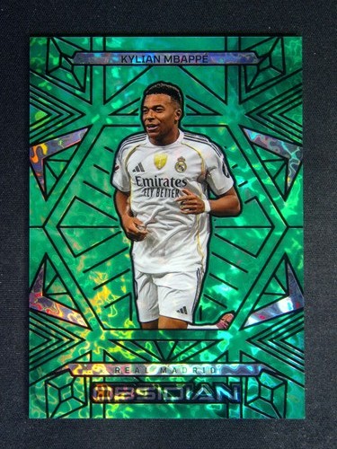 2025-26 Panini Obsidian Kylian Mbappe #13 Imperial Jade /28