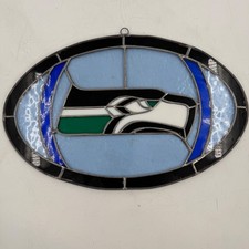 Seahawks Stained Glass Football Sports Decor Art Home Display Man Cave