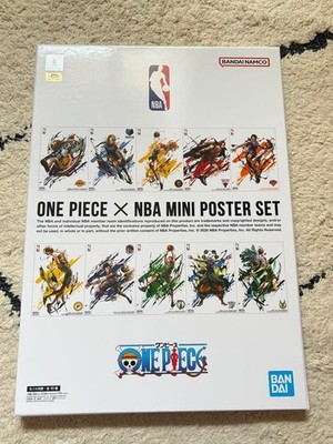 ONE PIECE x NBA Mini Poster Set 10 Sheets Limited Japan New