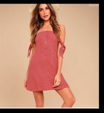 ASTR the label off shoulder dress Coral, Melon Spring Summer 