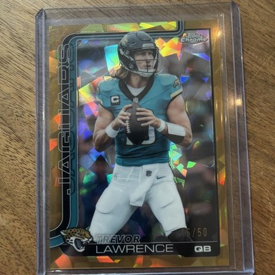 2025 Topps Chrome Trevor Lawrence Gold Sapphire Refractor /50 Jaguars 🐆🔥