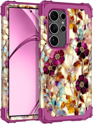 Galaxy S24 Ultra Case, Three Layer Heavy Duty Shockproof Protection Hard Plastic
