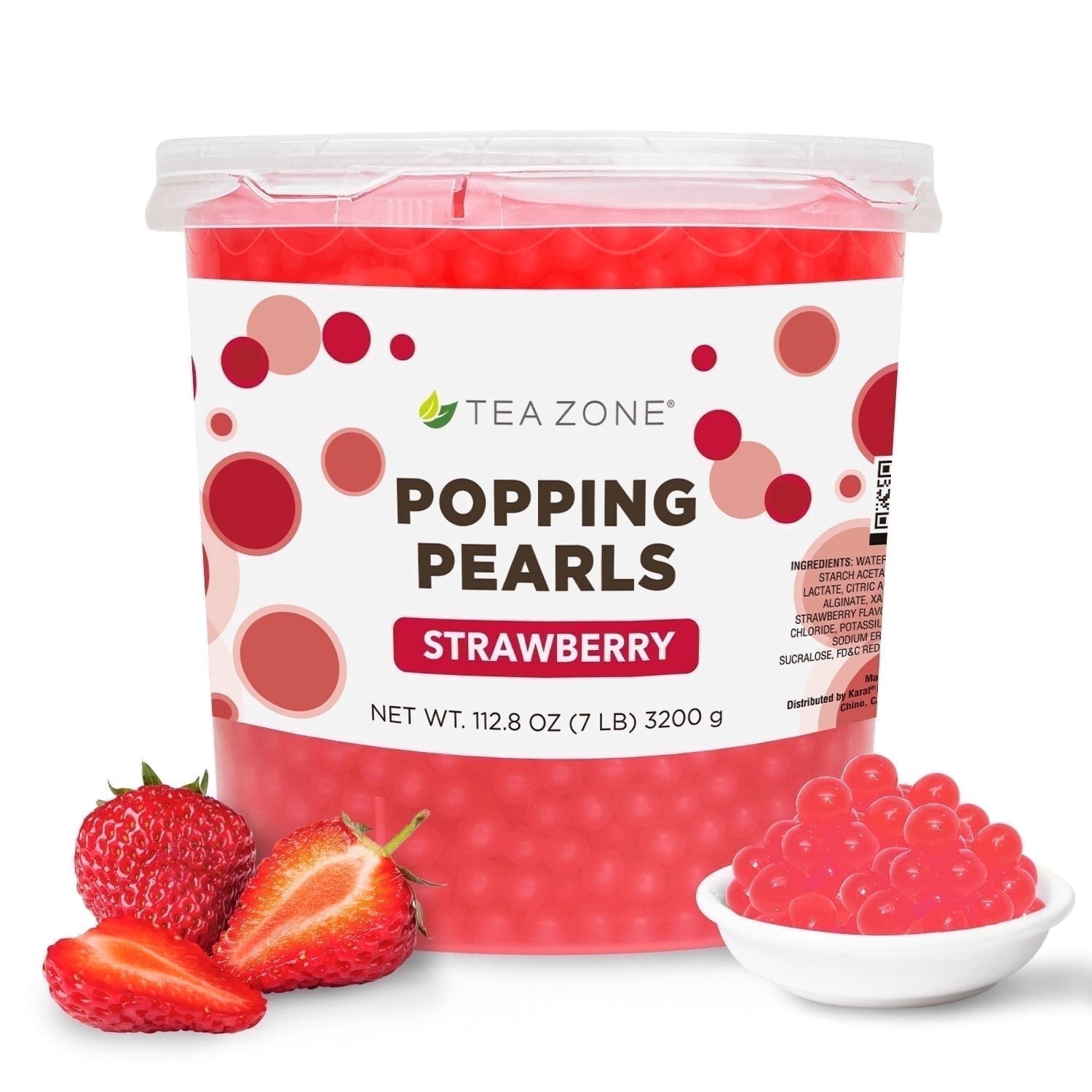 Zone Strawberry Popping Pearls/popping Boba(b2053, 7lbs) For