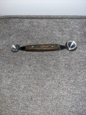 Vintage Dexter Double-Ended Melon Baller Scoop S42 Stainless Wood Handle 7"