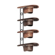 4 Pieces Cowboy Hat Organizer Hangers for Wall, Western Hat Rack Wall Mounted...