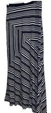 Bobeau Striped Maxi Skirt Size Small New Elastic Waist Made in the USA Striped
