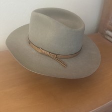 Vintage Stetson XXXX GUN CLUB 7 1/8 Round wool western hat w/a Leather band