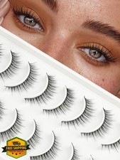 EMEDA 10 Pairs False Eyelashes Natural Look Short Wispy 10mm FR105