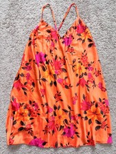 NWT - VICTORIA'S SECRET SATIN GOWN SLIP CHEMISE FLORAL LINGERIE - XL
