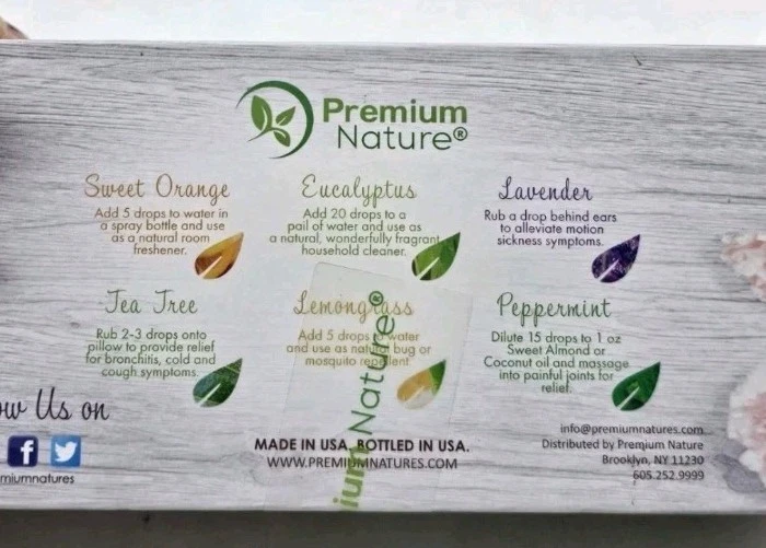 Aceites esenciales Premium Nature 6 piezas eucalipto naranja dulce lavanda árbol de té Foto 4 de 4