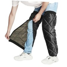 Motorcycle Knee Pads Thicken Knees Braces Windproof Waterproof Leg Black, 70cm