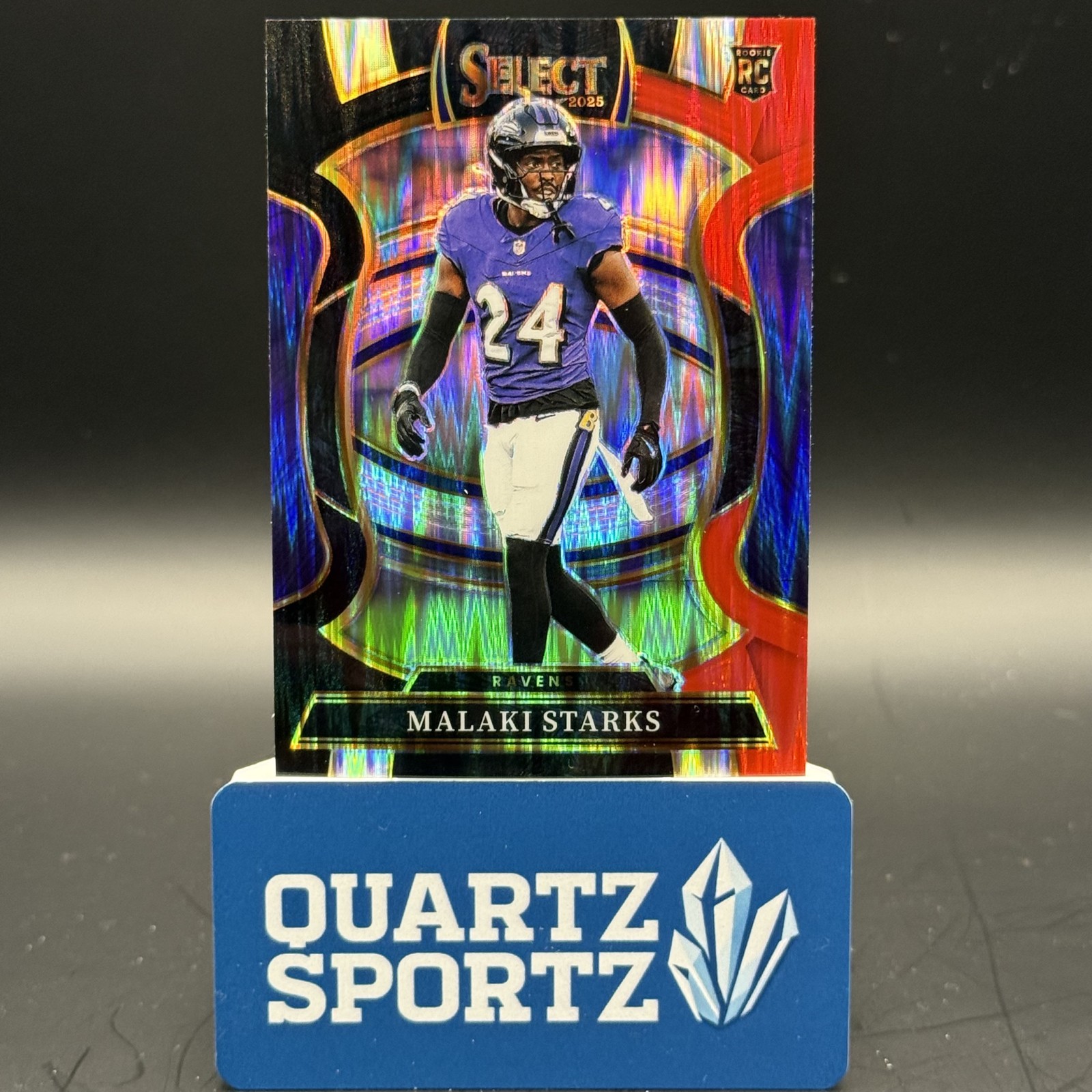 2025 Panini Select - Concourse Malaki Starks #61 Black & Red Shock Prizm (RC)