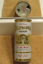 16oz OLYMPIA PALE EXPORT BEER, Flat Top beer can, Washington 2-sided HALF QUART