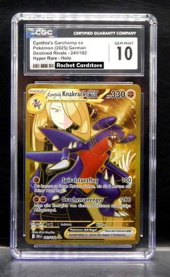 Pokemon Cynthias Knakrack ex Full Art Gold DE 241/182 Destined Rivals PSA CGC 10