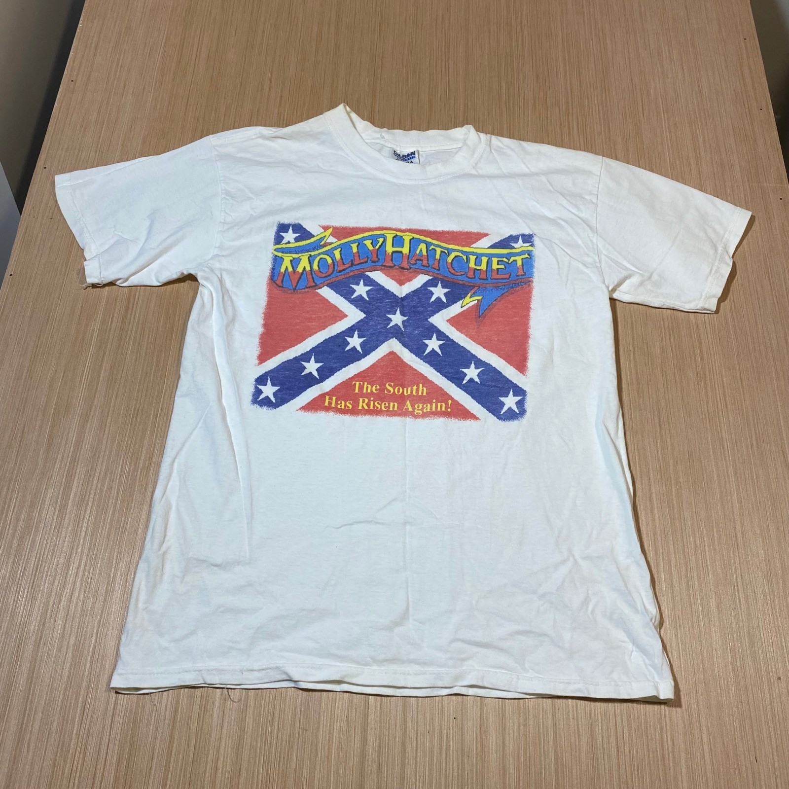 Vintage Molly Hatchet 1998 Silent Reign of Heroes World Tour T-Shirt White Large