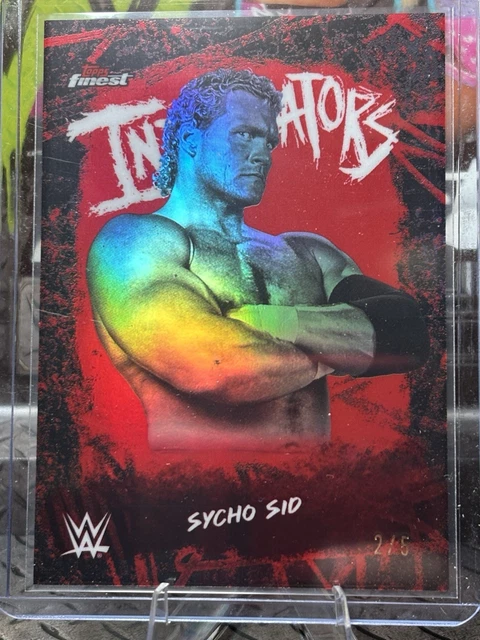 2025 Topps Finest WWE Intimidators Insert Red /5 Sycho Sid WWF INT-PC Refractor