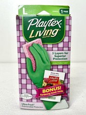 Playtex Living Gloves Drip-Catch Cuff Large Green Limited Edition Color 2012 Playtex Living Gloves Drip-Catch Cuff Large Green Limited Edition Color 2012 - Image 1