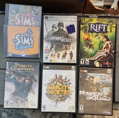 LOT OF 6 MISC PC COMPUTER GAMES MIXED LOT 1