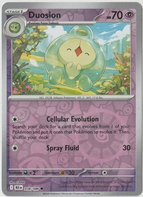 Duosion Reverse Holo Common SV: Black Bolt 038/086 NM
