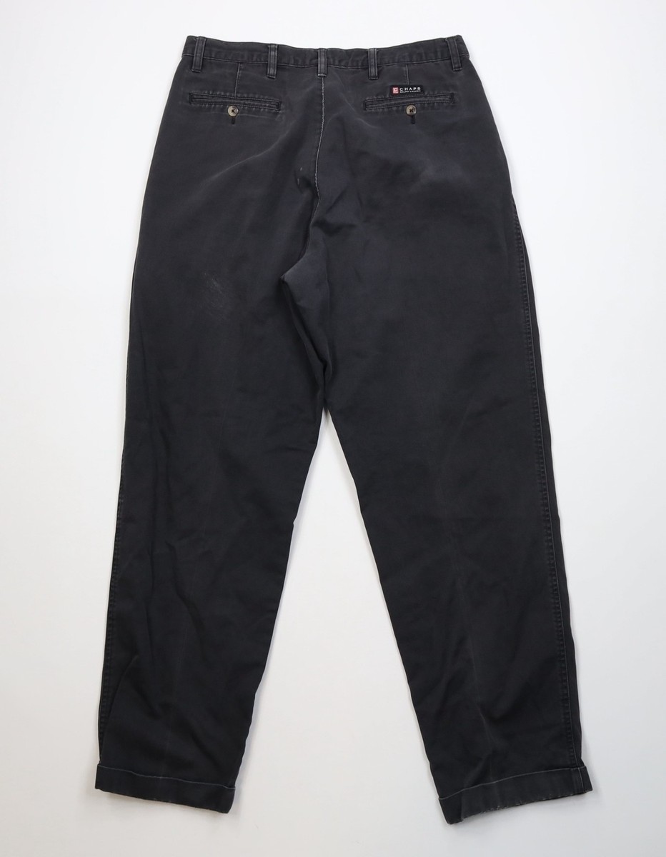 Vintage 90s Chaps Ralph Lauren Mens 34x32 Distressed Pleated