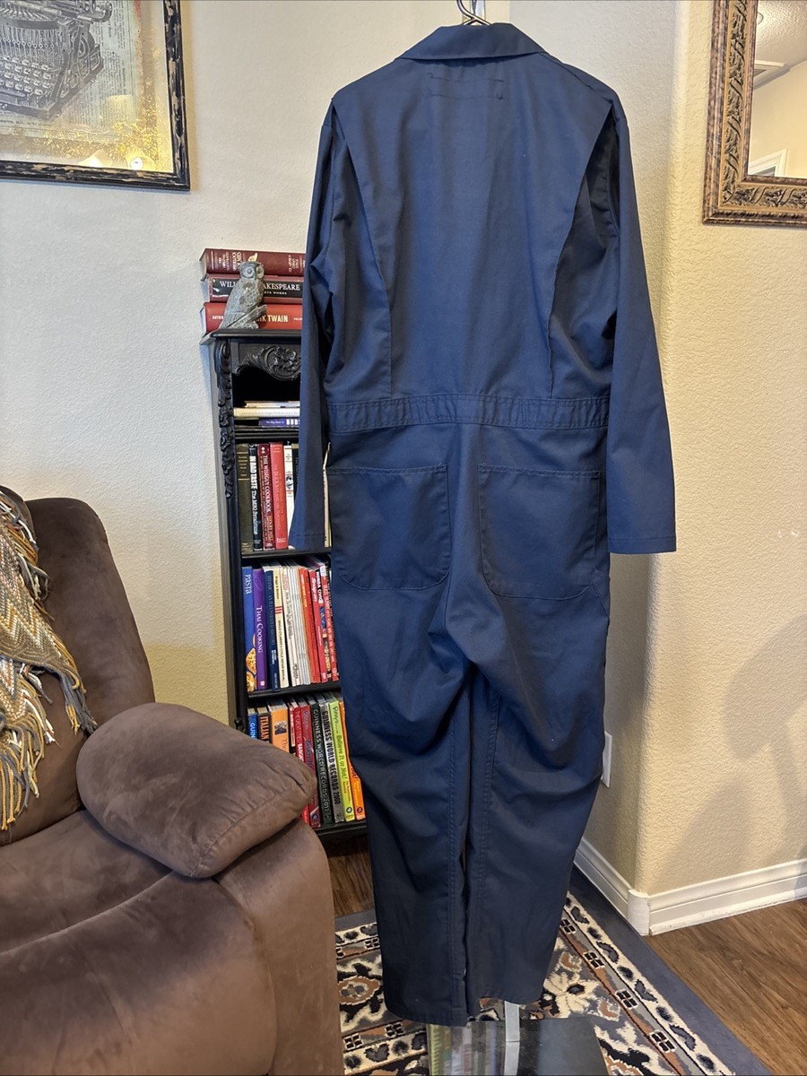 Red Kap Navy Coverall Paint Mechanic Jumpsuit Work Uniform Mens