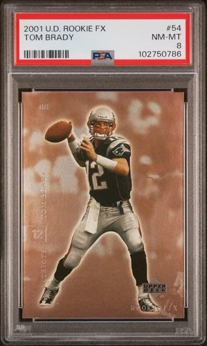 2001 UD Rookie FX Tom Brady #54 PSA 8 New England Patriots The Goat Future HOFer