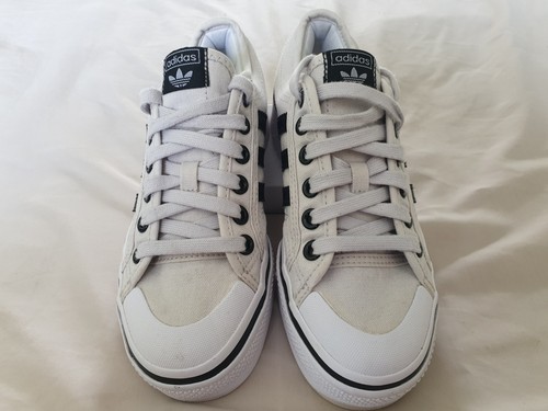 Adidas Nizza Platform Trainers Light Grey, Black Stripe UK Size 5 (EU 38) - Picture 2 of 13