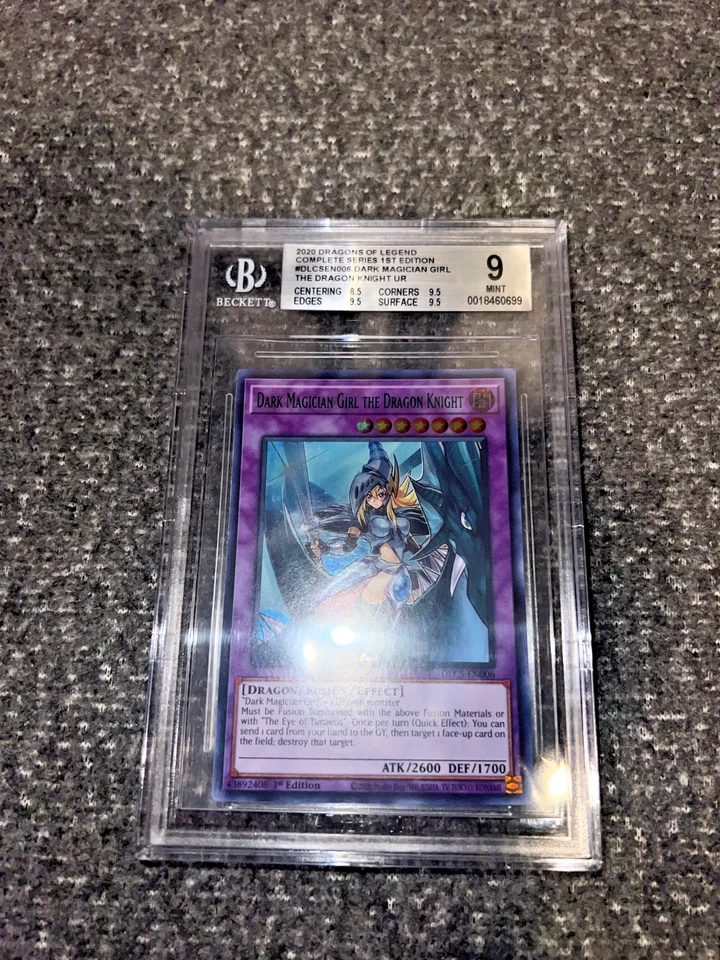 POP 1! YUGIOH 1ST DLCS-EN006 DARK MAGICIAN GIRL DRAGON KNIGHT GREEN BGS 9 - Image 3 of 4