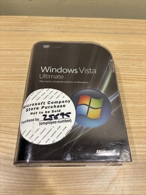 Microsoft Windows Vista Ultimate Retail Box 32 & 64-bit with Key