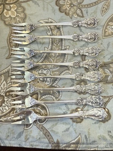 Francis 1 Sterling Cocktail/ Oyster Forks Set Of 8