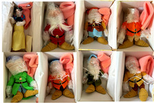 Disney's Snow White & the 7 Dwarfs Limited Edition Porcelain Doll Set Orig Boxes