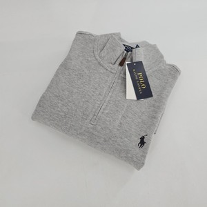 Polo Ralph Lauren Men's Sweater 1/4 Zip Grey Estate Rib Pullover Size L