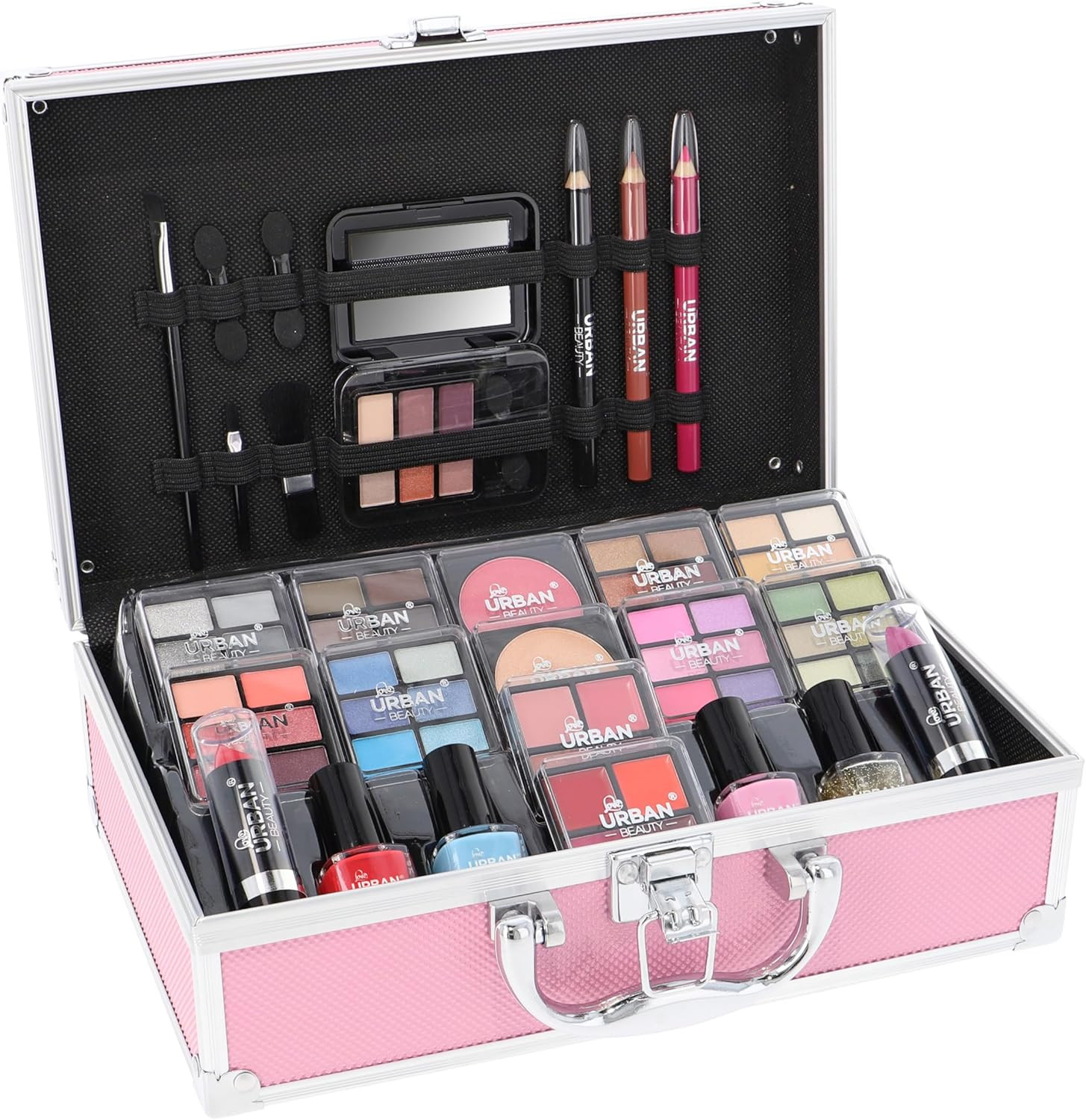 Trousse Trucco Vegana 82 Pezzi | Tavolozza Colori Rosa Caldo