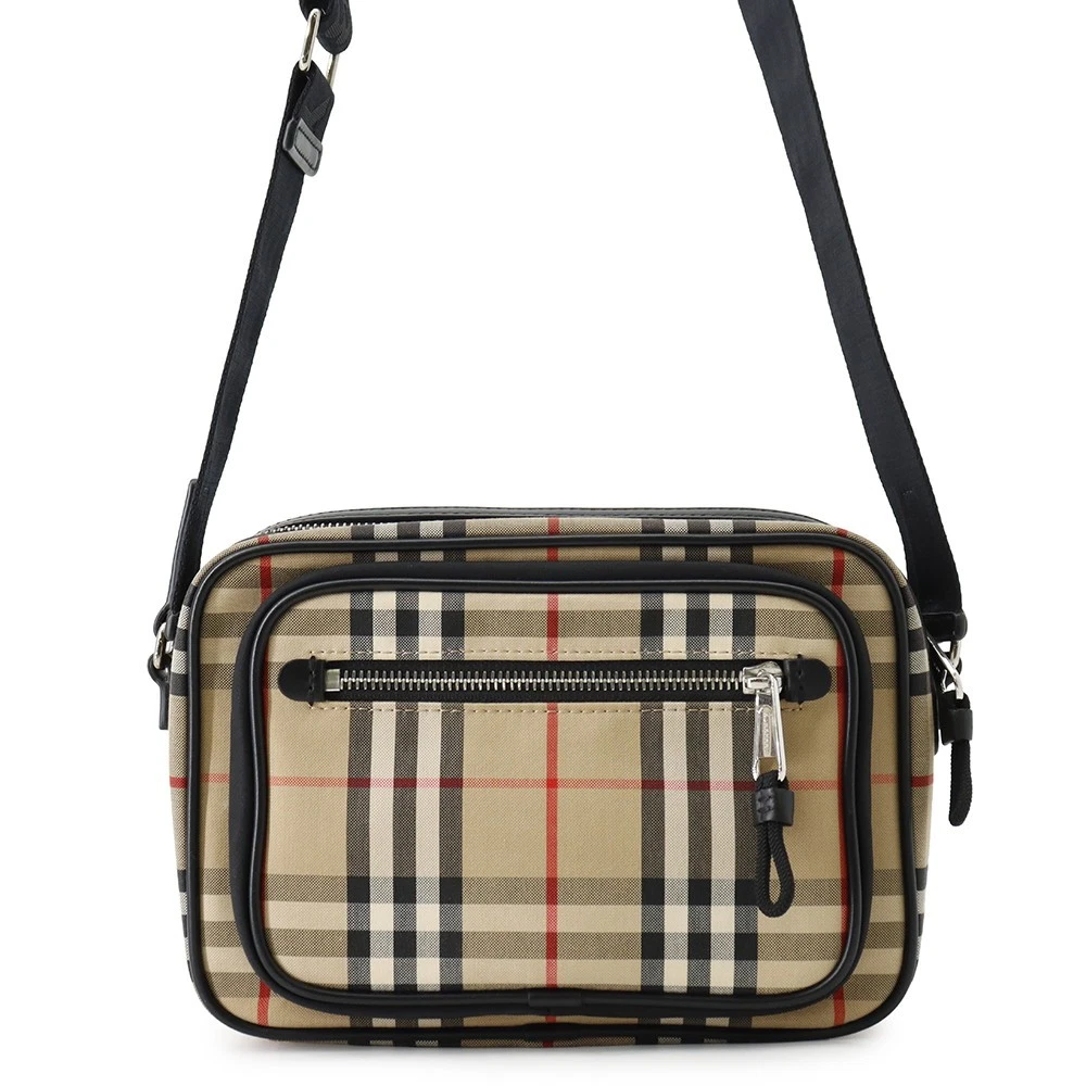 Burberry — BURBERRY Nova Check Shoulder Bag Canvas/Leather Beige/Multicolor 8010152