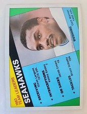 1984 Topps Football Card 188 Seattle Seahawks Team Leaders Curt Warner