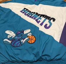 Giacca puffer coat vintage anni 90 Charlotte Hornets Pro Player NBA rara uomo grande