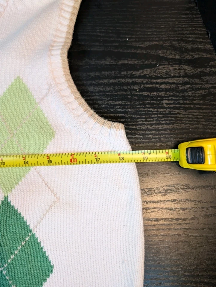 Children's Place Boys XL (14) Argyle Suéter Chaleco Iglesia Escuela Vacaciones Foto 3 de 4