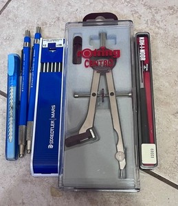 rotring centro, kohinoor, and stadtler drafting tools
