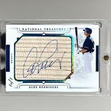 Alex Rodriguez 2024 National Treasures MLB Legendary Jumbo Lumber Auto 1/1 Texas