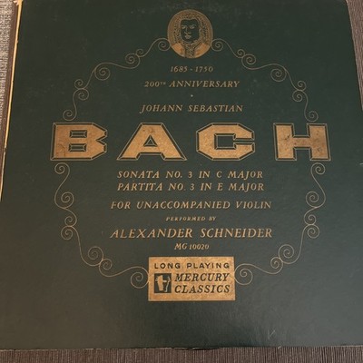 200th Anniversary Bach Sonatas Partitas For Violin Alexander Schneider Lp