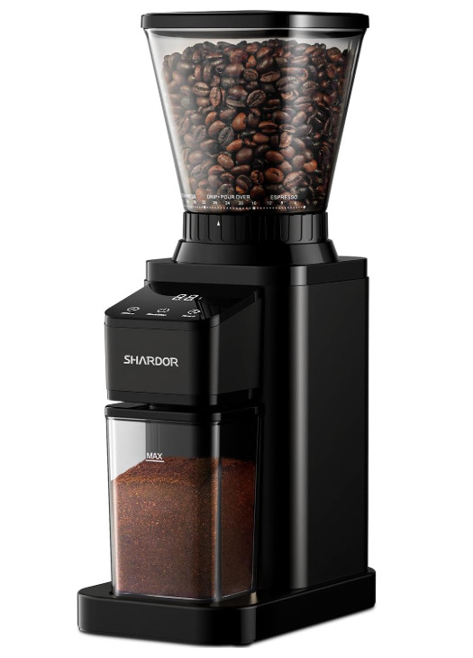 Conical Burr Coffee Grinder, 48 Grind Settings for Espresso,