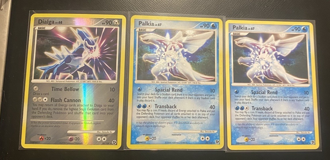 Great Encounters Palkia 26/106 Holo& Regular + Dialga 16/106 Reverse Holo NM