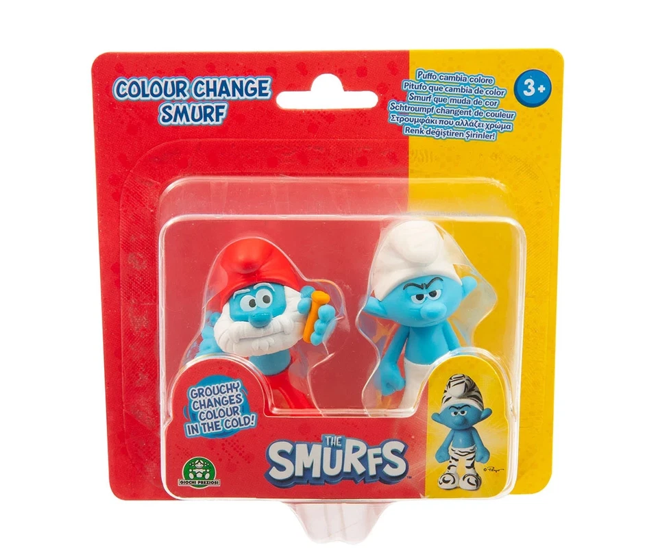 Smurfs Color Change Twinpack Figures – Giochi Preziosi 2 x 5cm Magic Toys Choose - Image 2 of 4